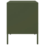 ZNTS Bedside Cabinets 2 pcs Olive Green 36x39x50.5 cm Steel 843063