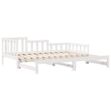Daybed with Trundle and Drawers without Mattress White 80x200 cm 3302220
