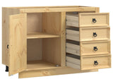 Cabinet SKI Honey Brown 80 x 46 x 81 cm Solid Pine Wood 42007565