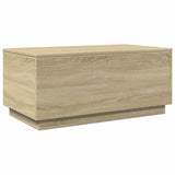 Coffee Table with LED Lights Sonoma Oak 90x50x40 cm 839877