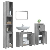 4 Piece Bathroom Furniture Set Grey Sonoma Engineered Wood 3143929