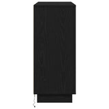 LED Sideboard Black Oak 90 x 32 x 75 cm Engineered Wood 869675