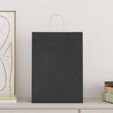 Paper Bags 250 pcs with Handles Black 32x17x44 cm 4101650