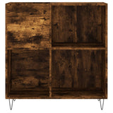Record Cabinet Smoked Oak 84.5x38x89 cm Engineered Wood 831777
