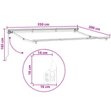Retractable Awning Light Grey and White 3.5 x 2 m 3425718