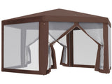 Hexagonal Garden Gazebo Patio Party Outdoor Canopy Tent Sun Shelter with Mosquito Netting and Zipped T3398P318747