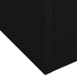 Office Cabinet Black 90x40x102 cm Steel 336407