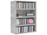 CD Storage Rack 4 pcs Concrete Grey 40 x 17 x 17 cm 8012717