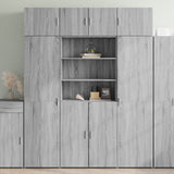 Storage Cabinet Grey Sonoma 80x42.5x225 cm Engineered Wood 3281348