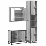 3 Piece Bathroom Furniture Set Grey Sonoma Engineered Wood 3301093