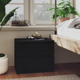 ZNTS Bed Cabinet Black 50x39x43.5 cm Engineered Wood 806195