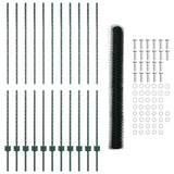 Welded Wire Fence 25 x 1.5 m PVC-Coated Steel Green 3336731