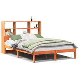 Bookcase Bed without Mattress Wax Brown 140x200 cm Solid Wood Pine 3321605