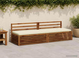 2-Piece Bench Cushions VUGHT 2 pcs 100% Polyester Cream 952247