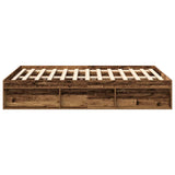 Bed Frame without Mattress Old Wood 120x190cm Small Double Engineered Wood 3328876