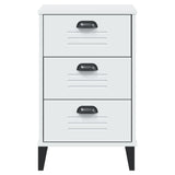 ZNTS Bedside Cabinet VIKEN White Engineered Wood 374911