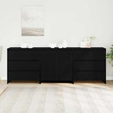 Sideboard 3 pcs Black 70 x 41 x 75 cm Engineered Wood 3332501