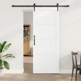 Sliding Door ORKDAL 83 x 211 cm Engineered Wood White and Black 3450230