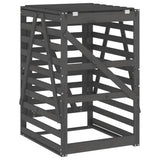 Wheelie Bin Storage Grey 84x90x128.5 cm Solid Wood Pine 825102