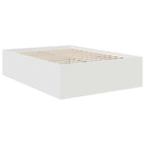 Bed Frame with Headboard White 150 x 200 cm Engineered Wood 3408564