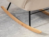 Berber Fleece Nursery Glider Rocker for Nursing, Wingback Rocking Chair for Living Room, Beige T3398P343457