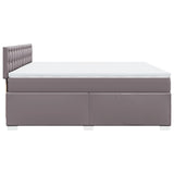 Box Spring Bed with Mattress Grey 200x200 cm Faux Leather 3286138