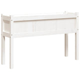 Garden Planters 2 pcs with Legs White Solid Wood Pine 837567