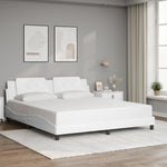 Bed Frame without Mattress "Zadar" White 180x200 cm Super King Faux Leather 3208199