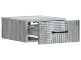 Wall-Mounted Bedside Cabinet 2 pcs Grey Sonoma Engineered Wood 898608