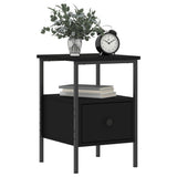 Bedside Cabinet Black 34x36x50 cm Engineered Wood 826043