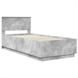 Bed Frame Concrete Grey 90 x 200 cm Engineered Wood 3408120