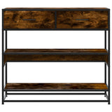 Console Table Smoked Oak 90x35x80 cm Engineered Wood 849181