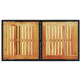 Garden Table Black 100x55x73 cm Poly Rattan and Acacia Wood 365976