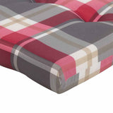 Chair Cushions 2 pcs Red Check 58 x 77 x 4.5 cm Oxford Fabric 361843