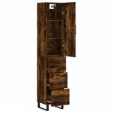 Highboard Smoked Oak 34.5x34x180 cm Engineered Wood 3198878