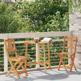 Garden Chair with Cushion Folding 2 pcs Solid Acacia Wood 4105495
