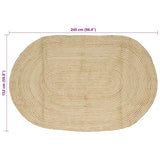 Area Rugs Natural and White 152 x 245 cm Jute 42010765