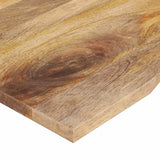 Desk Top with Curve 100x60x2.5 cm Solid Wood Rough Mango 370201