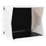 Folding LED Photo Studio Light Box 40x34x37 cm Plastic White 190215