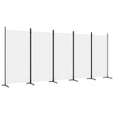 ZNTS 5-Panel Room Divider White 433x180 cm Fabric 350266