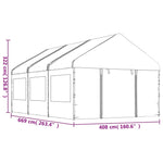 Gazebo with Roof White 6.69x4.08x3.22 m Polyethylene 3155487