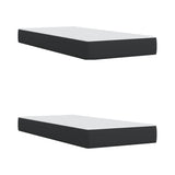 Box Spring Bed with Mattress Black 200x200 cm Faux Leather 3290736
