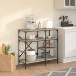 ZNTS Baker's Rack Sonoma Oak 90x40x84 cm Engineered Wood and Metal 845422