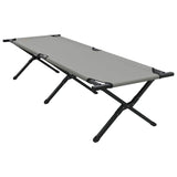 Folding Camping Bed Folding Manual Grey Oxford fabric 42003183