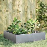 ZNTS Garden Raised Bed 100x100x25 cm Galvanised Steel 851036