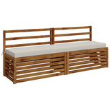2-Piece Bench Cushions SOEST 2 pcs 100% Polyester White 950073