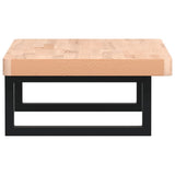 Basin Shelf Wall Mounted Steel and Solid Wood Beech 3302361