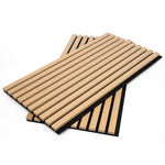 ZNTS WallArt Aku Acoustic Wall Panels Natural Oak 4 pcs 447599