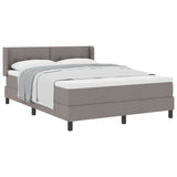 ZNTS Box Spring Bed with Mattress in Taupe, 140 x 200 cm, Fabric 3341108