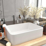 147042 Luxury Wash Basin Matt White 41x30x12 cm Ceramic
